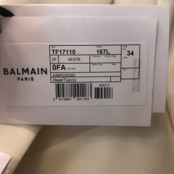 Balmain Asymmetric Double-Breasted Blazer 34 - Picture 5 of 7